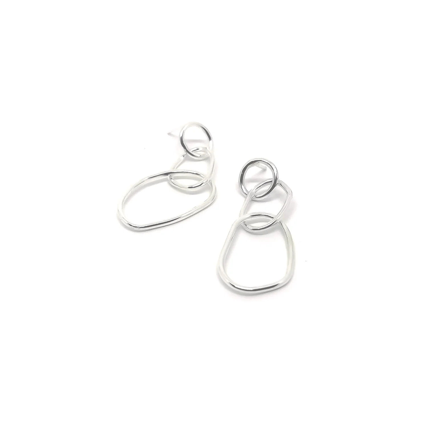 long dangle chain hoop earrings gold silver
