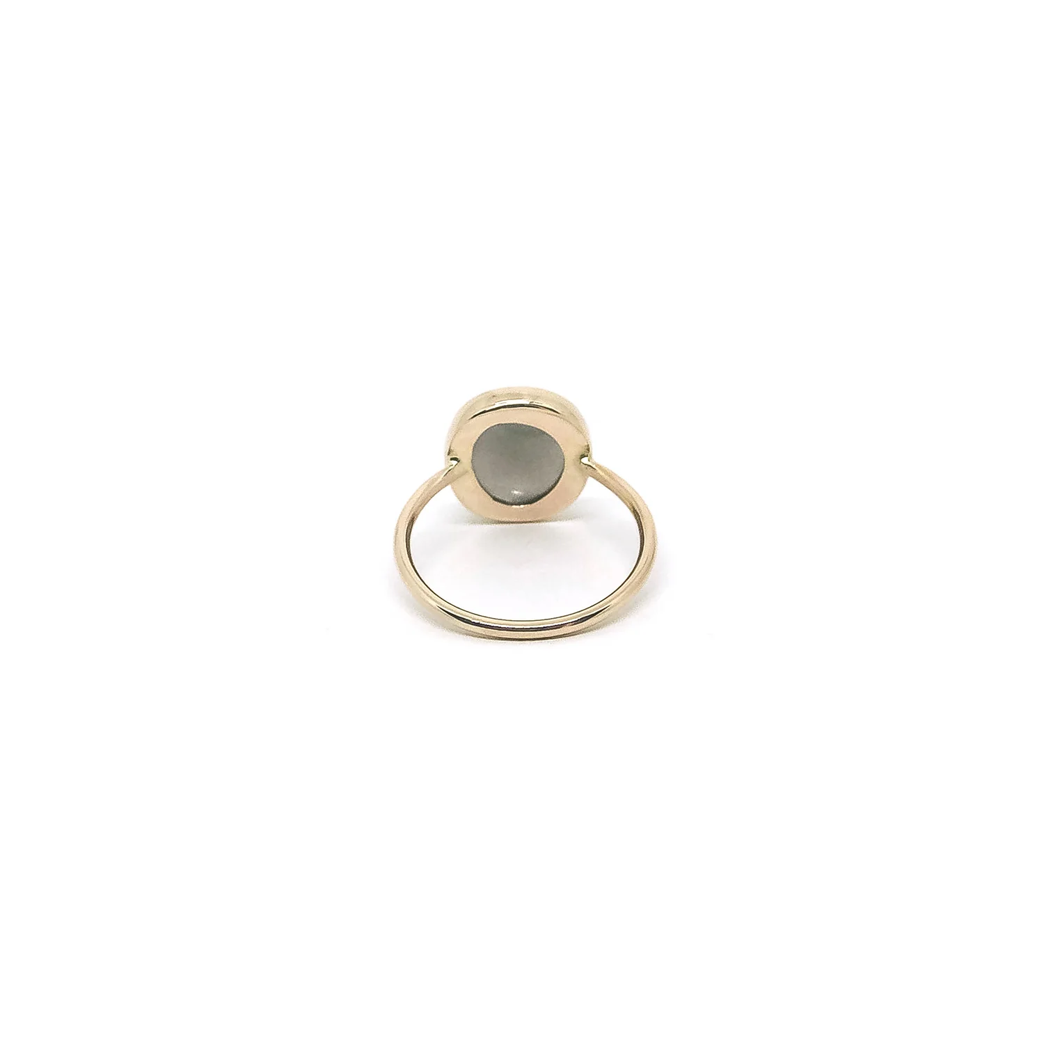 Grey Moonstone Ring 14k gold