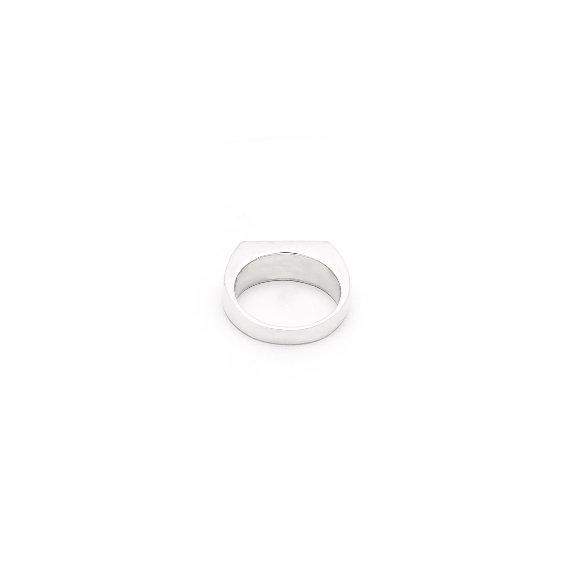 Square signet ring silver -studiocosette.com
