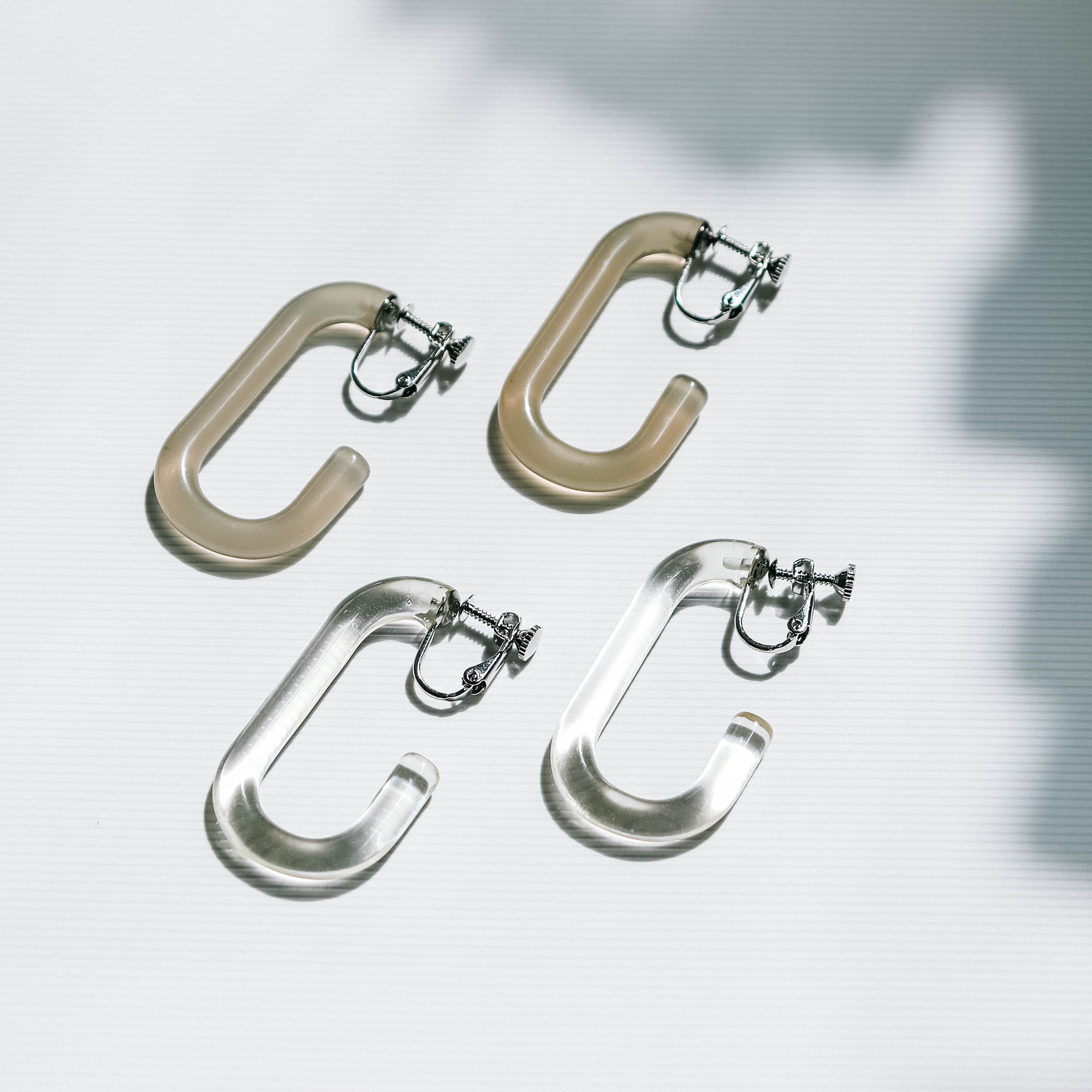 clear lucite earrings - studiocosette.com