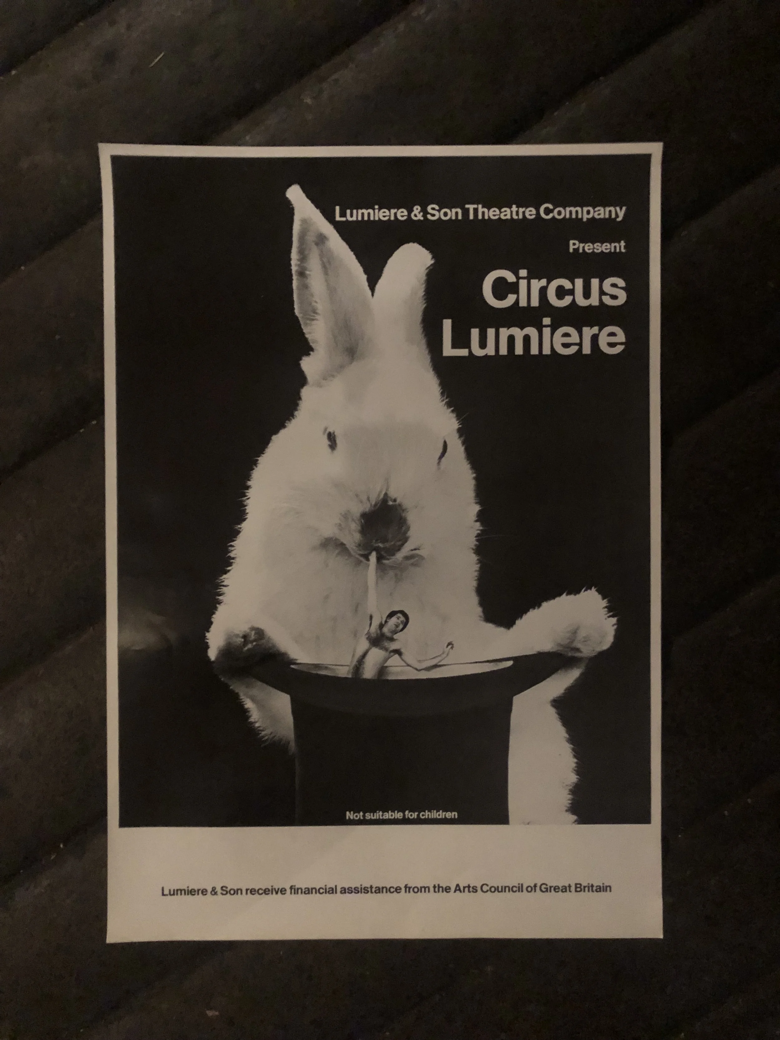 Lumière & Son Theatre Company: Circus Lumière | large rabbit/hat poster