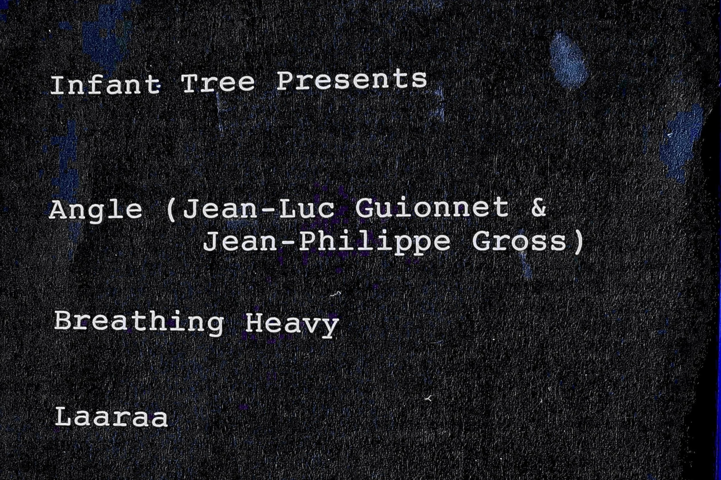 Infant Tree Presents: Angle (Jean-Luc Guionnet &amp; Jean-Philippe Gross), Breathing Heavy, Laaraa 