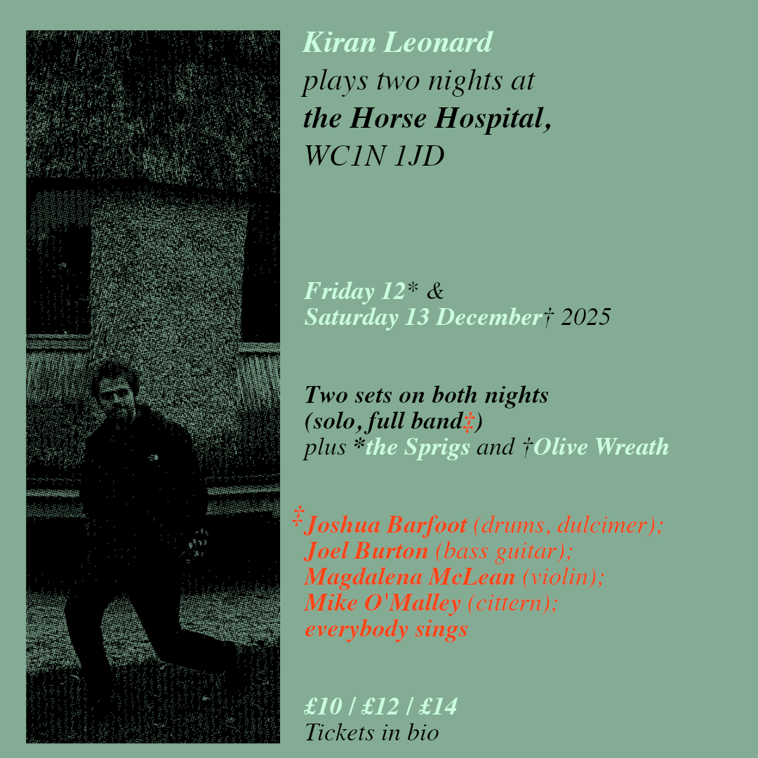 Kiran Leonard: Two Day Residency 
