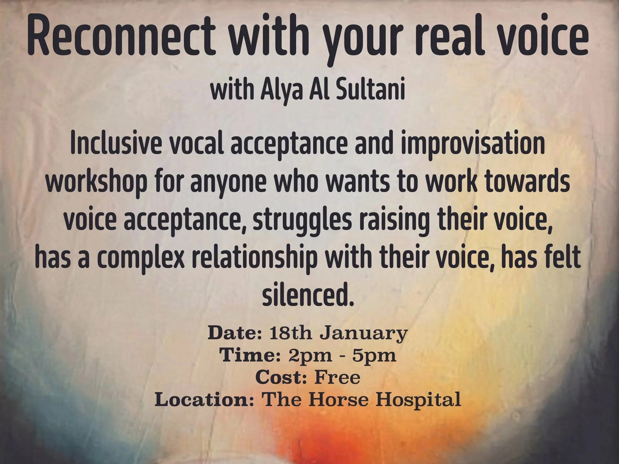 Reconnect with your real voice: with Alya Al Sultani 