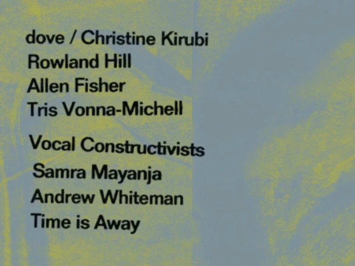 Slowly, slowly, the tongue unrolls: an evening of poetry and sound