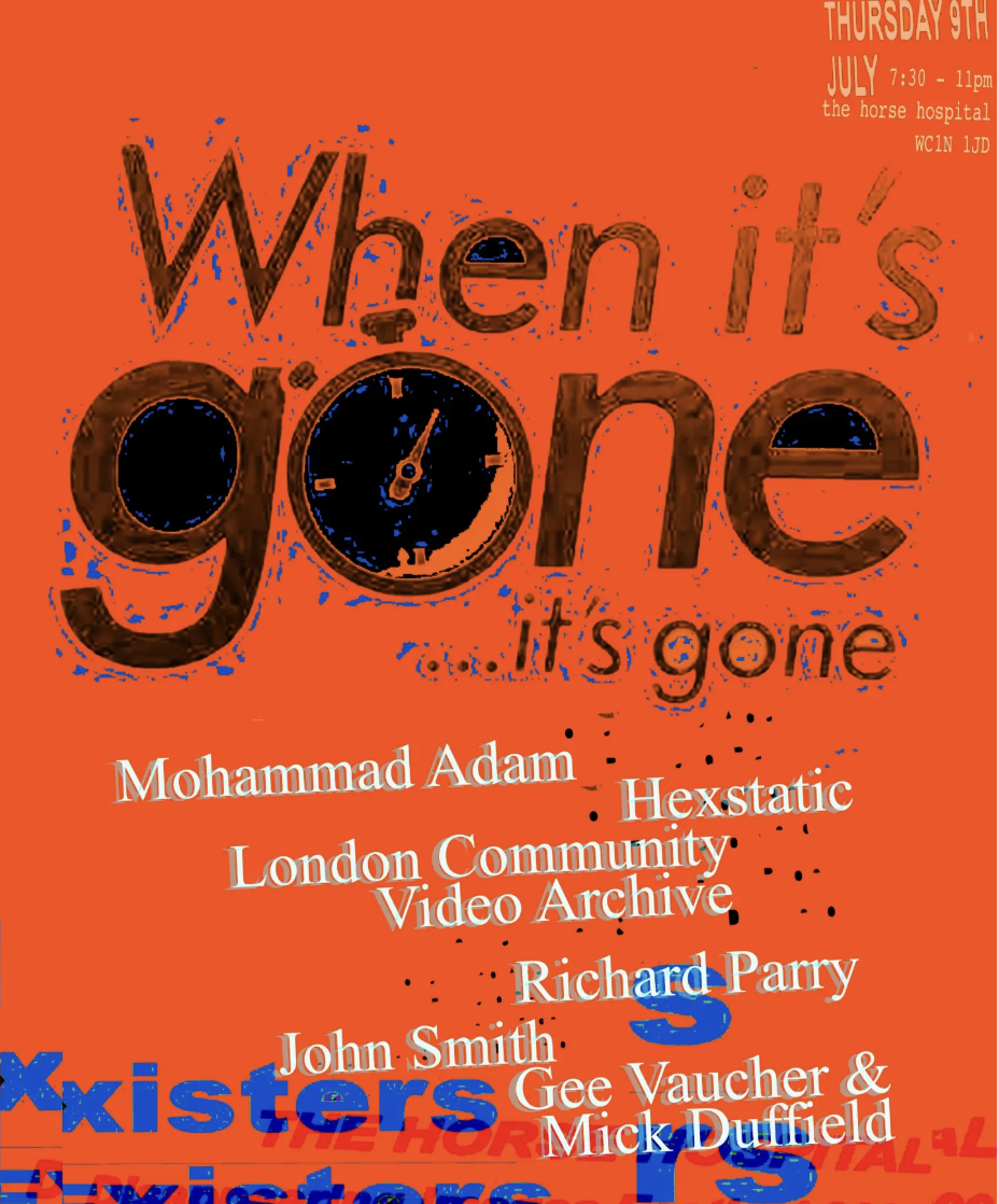 Disappearing Images (4): Existers - WHEN IT'S GONE IT'S GONE