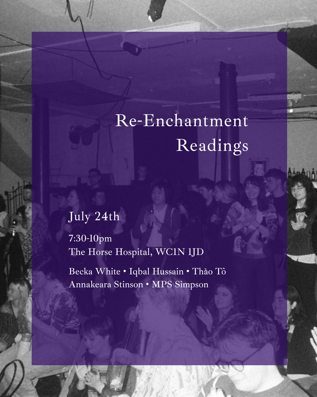 Re-Enchantment Readings: Annakeara Stinson | Becka White | Iqbal Hussain | MPS Simpson | Thảo Tô