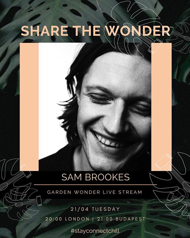 Really excited to be live streaming tomorrow night for @wearegardenwonder at 8pm UK Time. It will be on Instagram and Facebook live