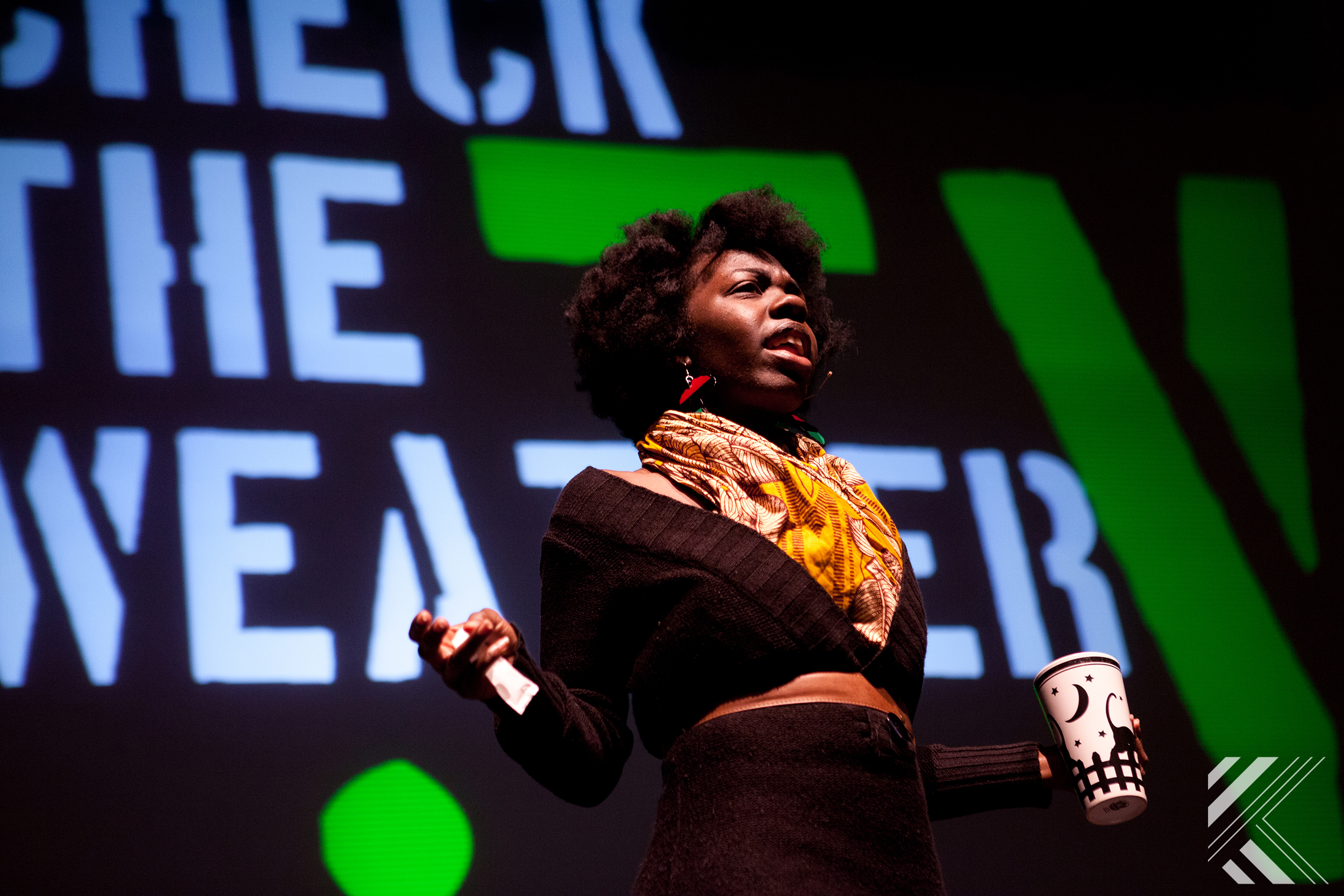 Performer during conference