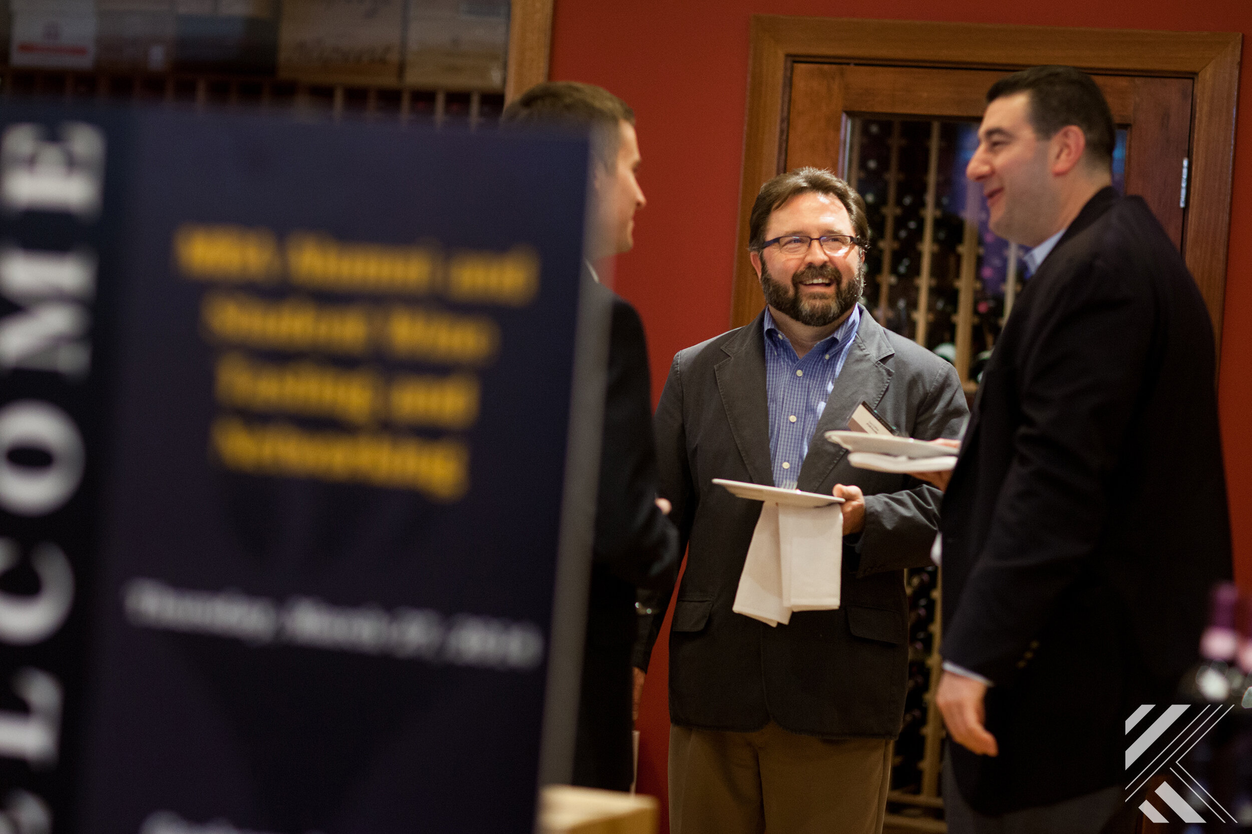 Conference attendees networking