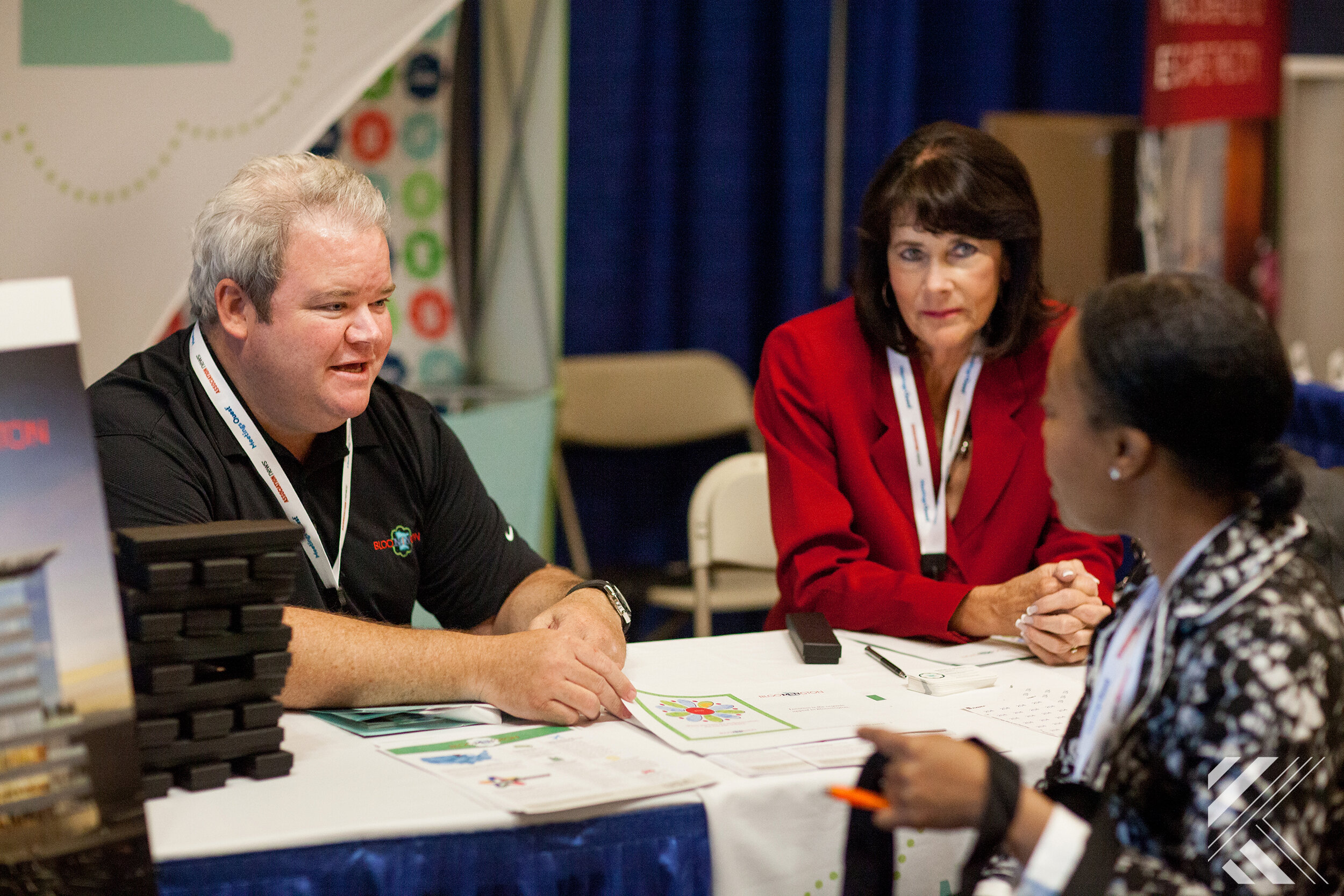 Vendors speaking at trade show