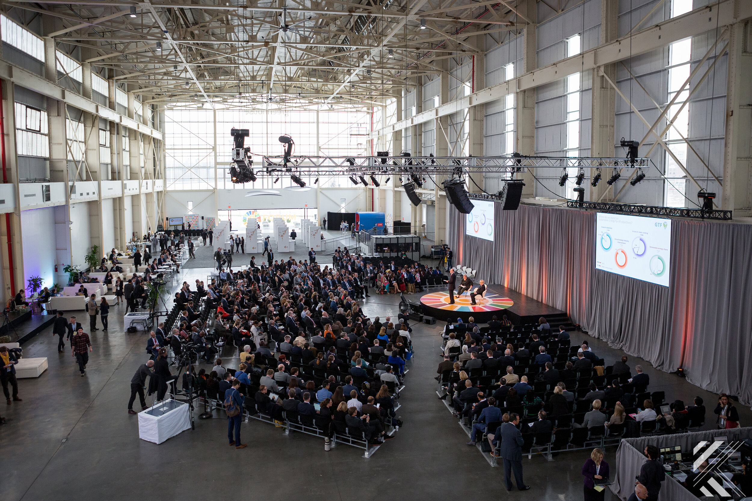 Large indoor conference space