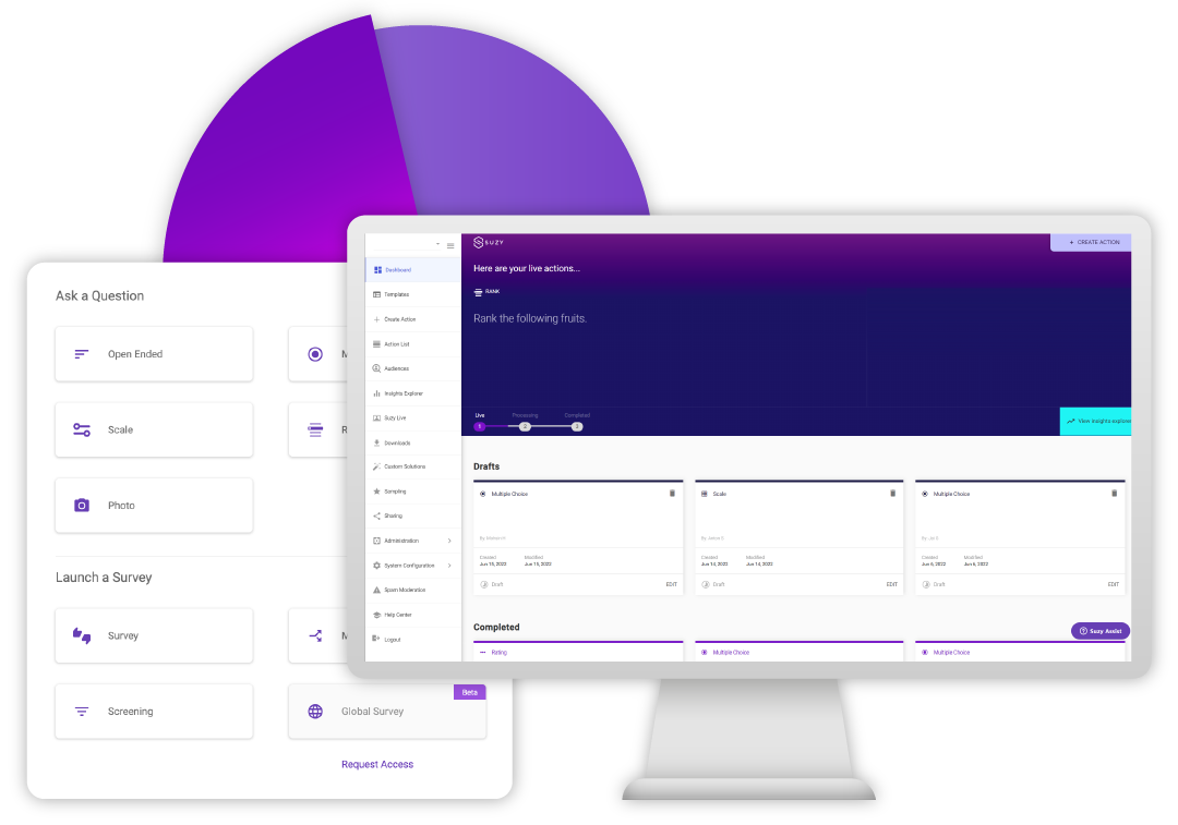Integrated quant and qual in one system