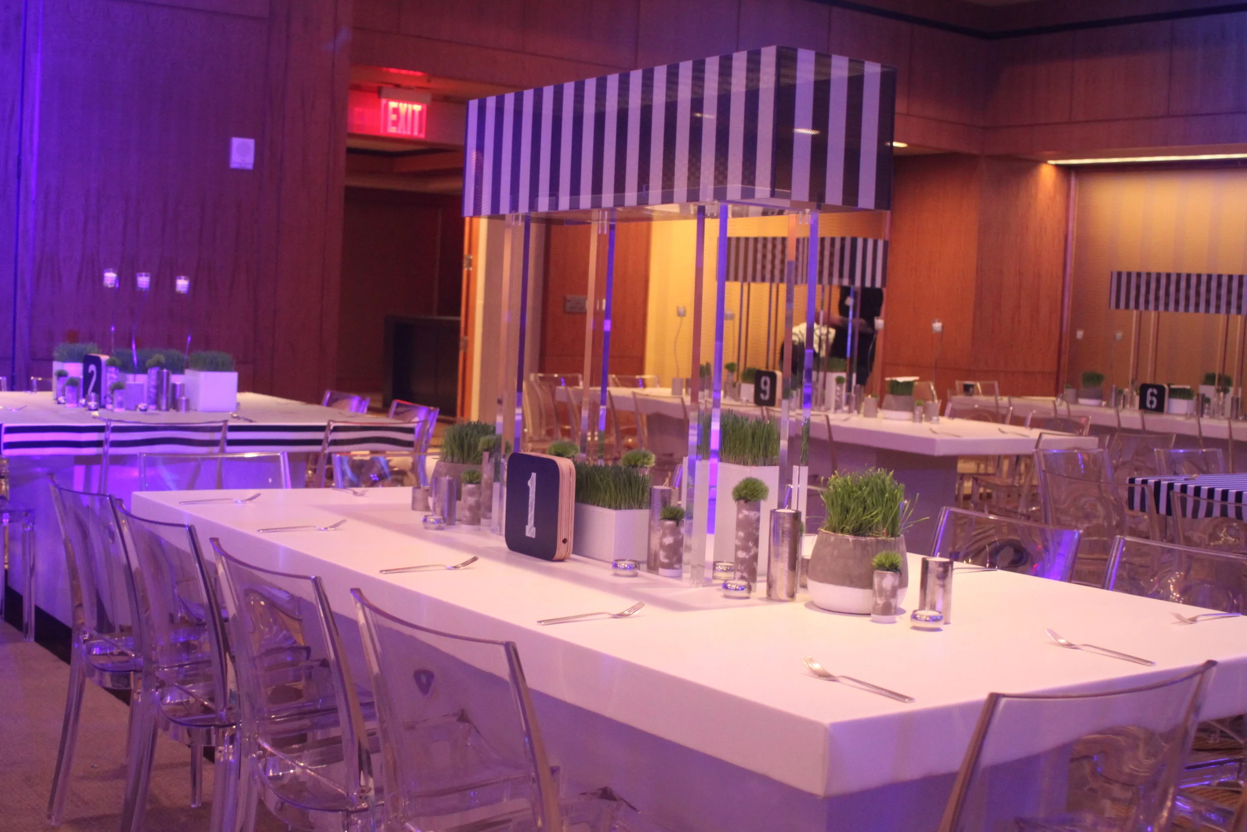 White Leatherette Tables