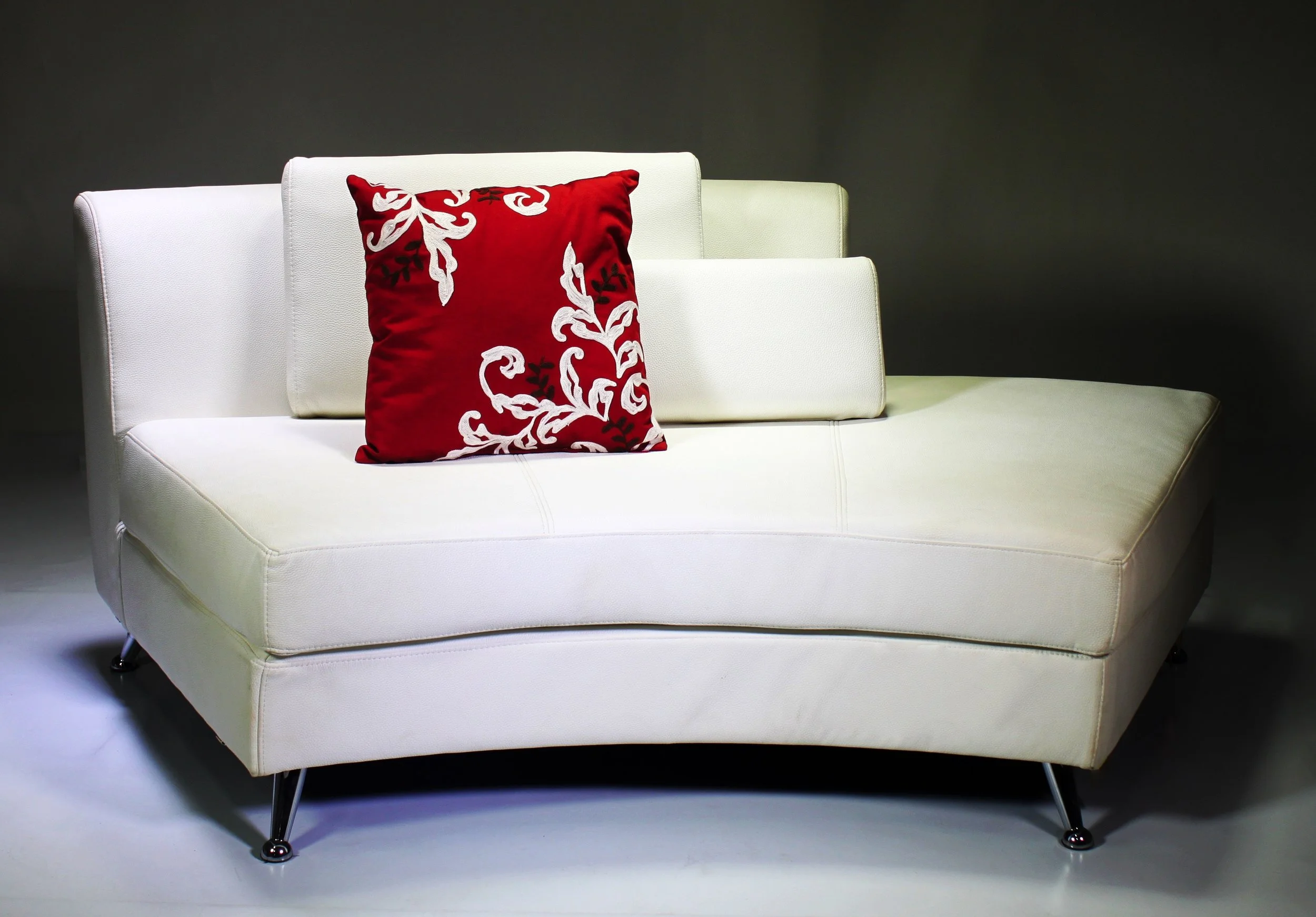 White Curved Half Back Section