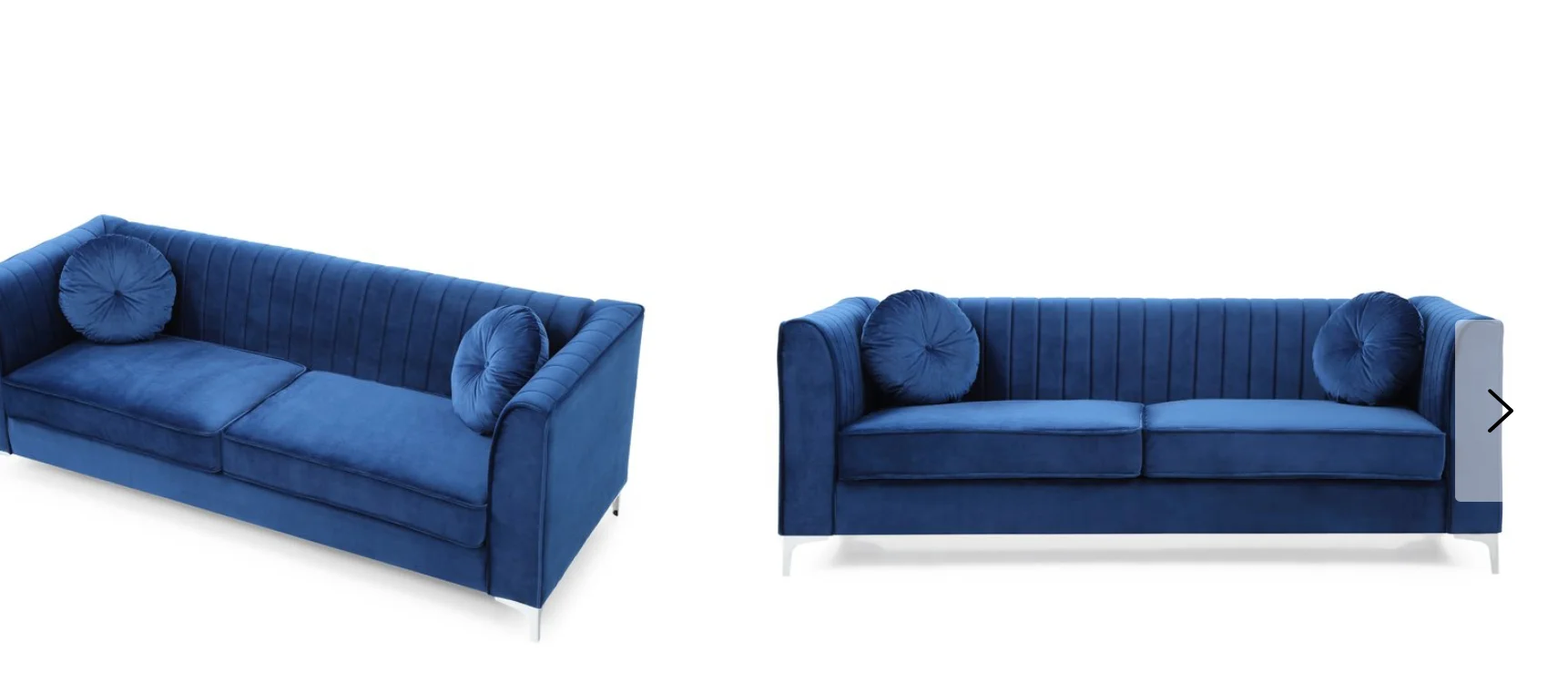 Navy Blue Velvet Sofa