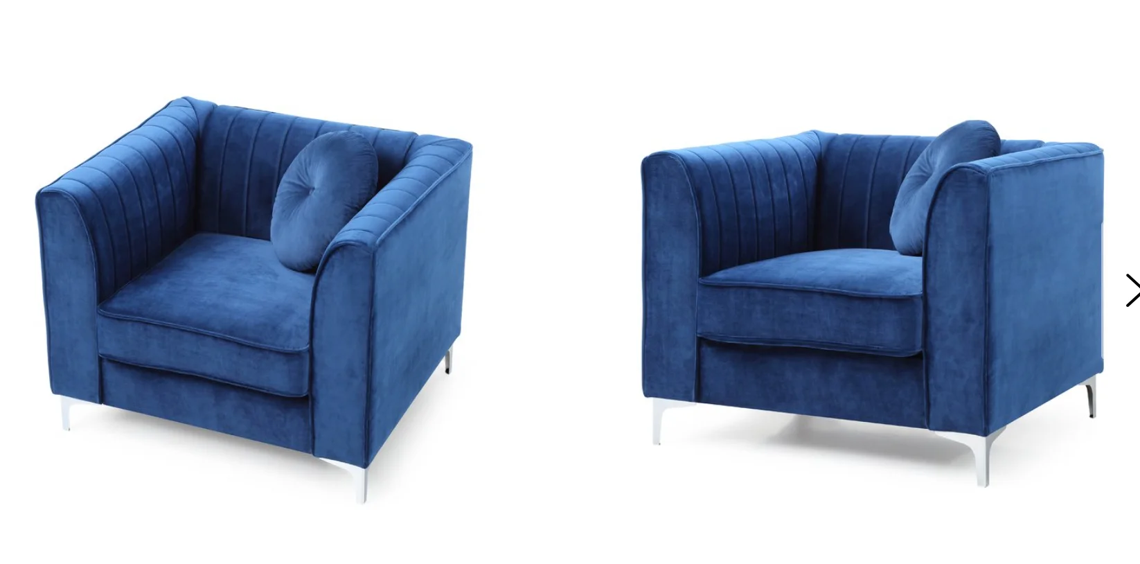 Navy Blue Velvet Chair