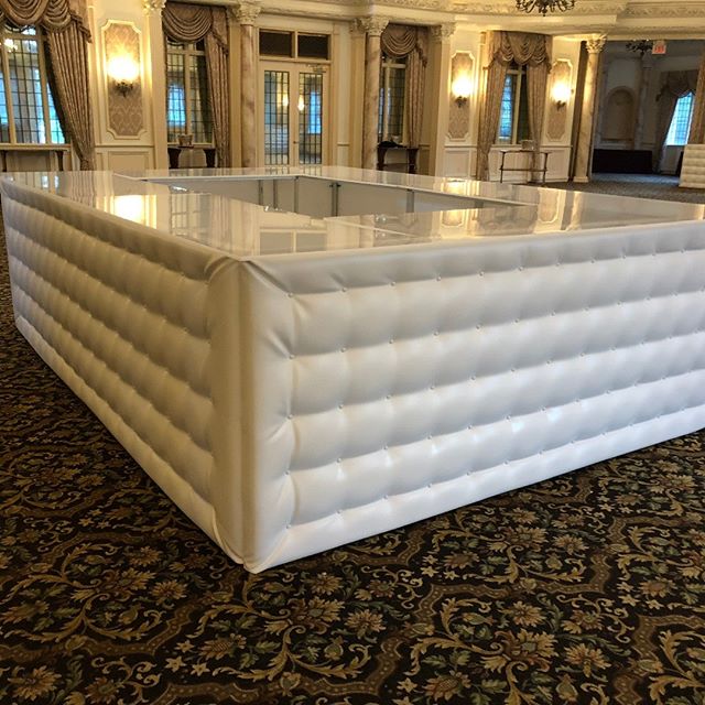 Fully Enclosed White Tufted Bar