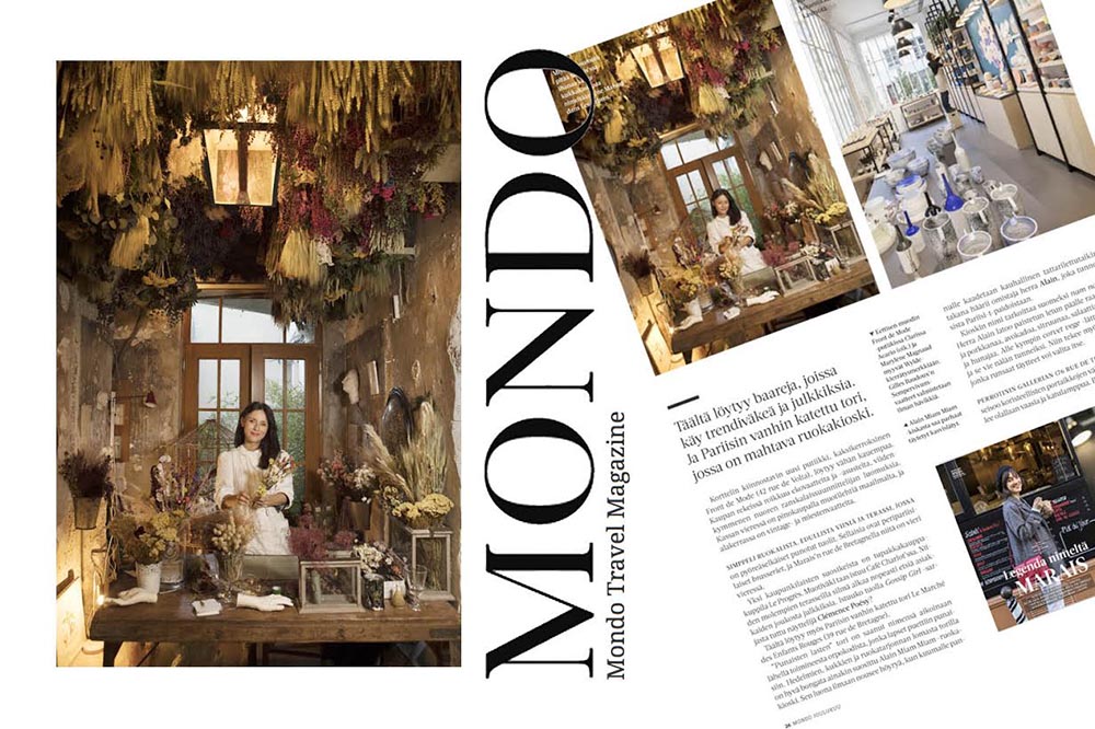 Découverte des artisanats du Marais par le magazine Mondo, Décembre 2017.