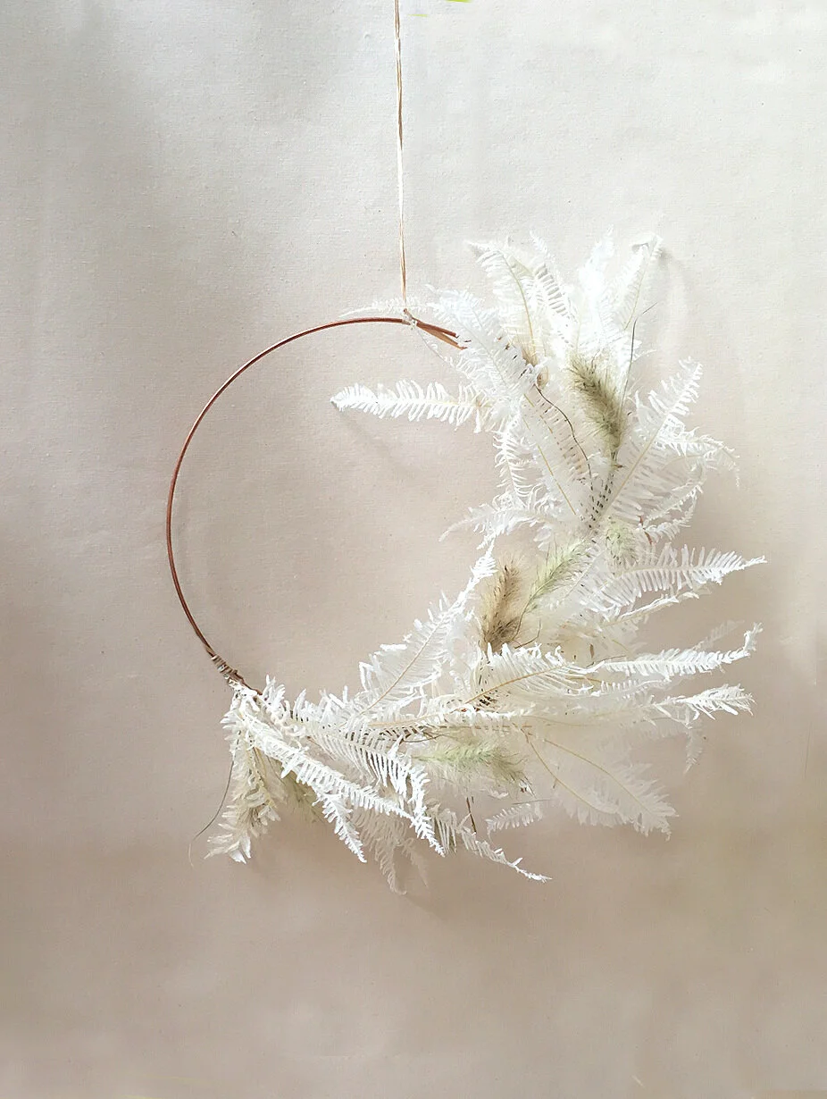 White Fern wreath