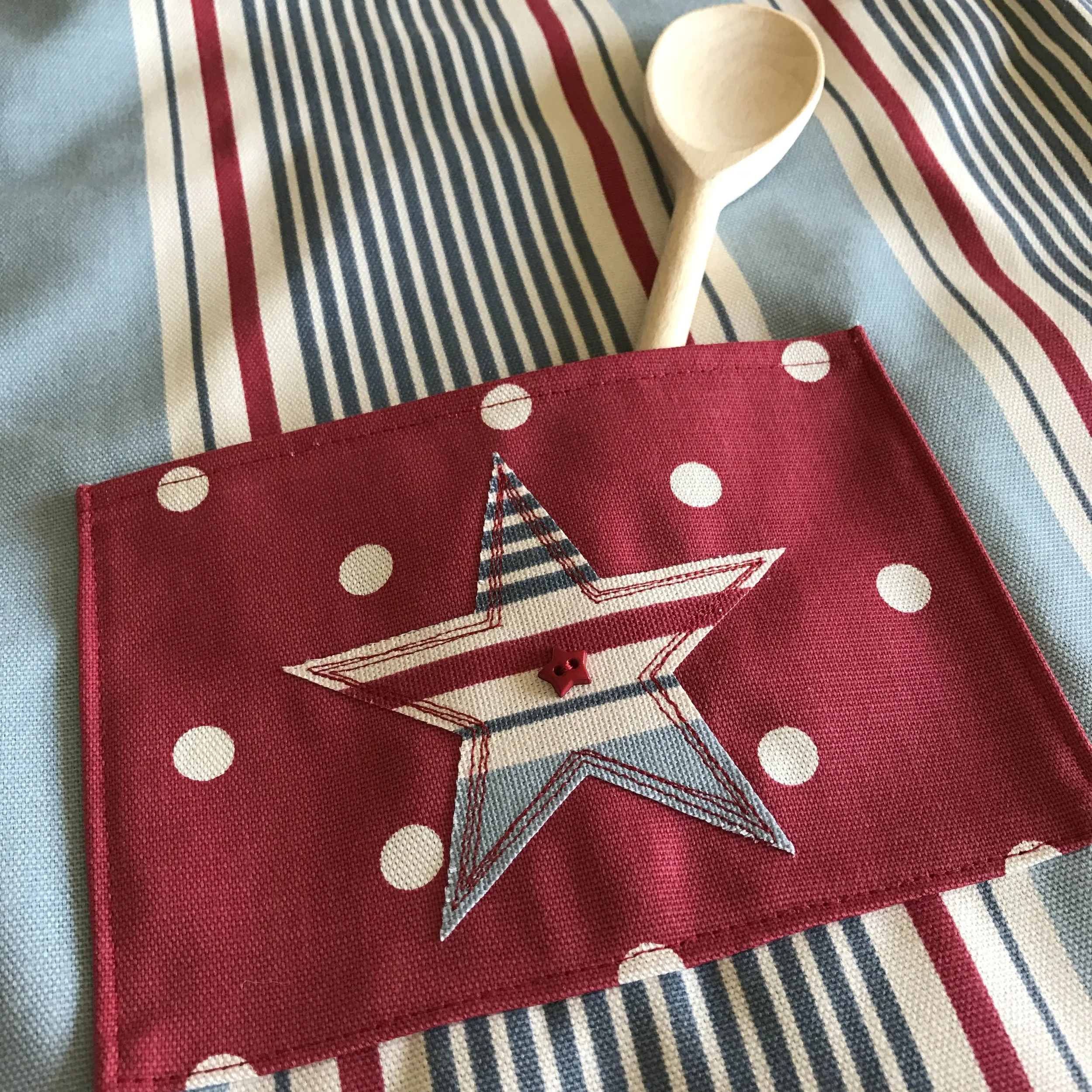 original red and blue stripe star close up.JPG