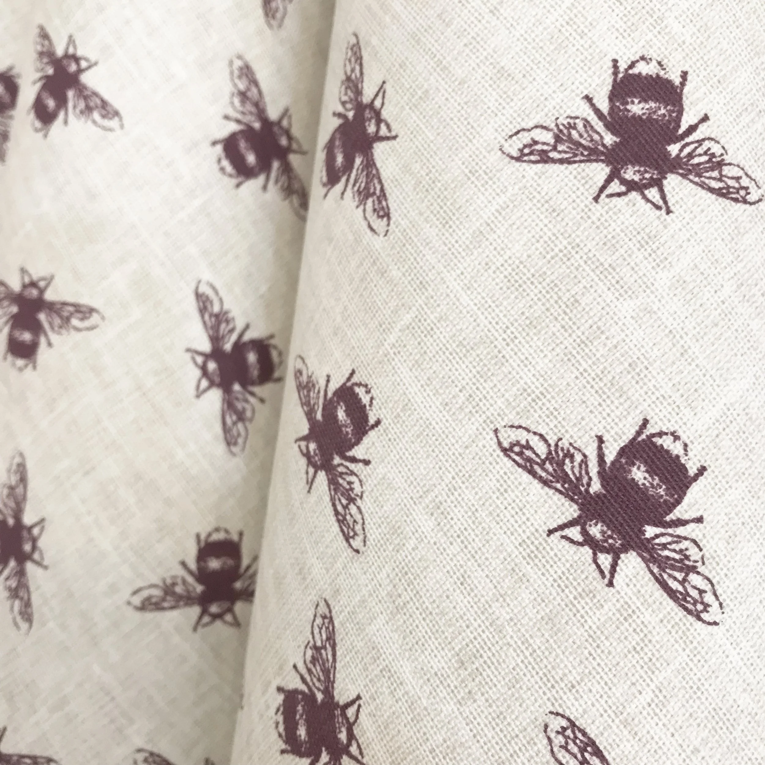Purple Bees Napkins close up.jpg