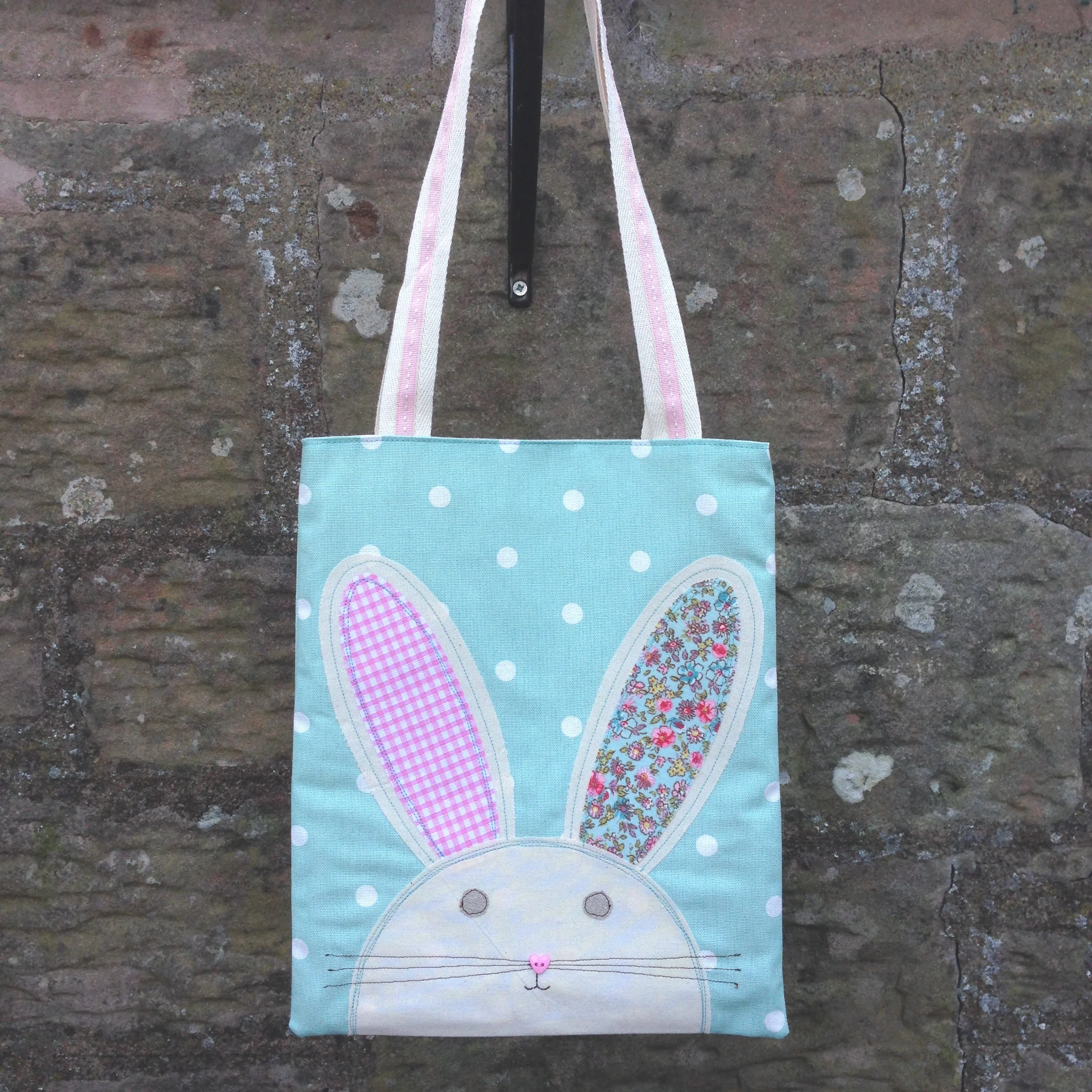 Original seafoam dotty bunny bag.JPG
