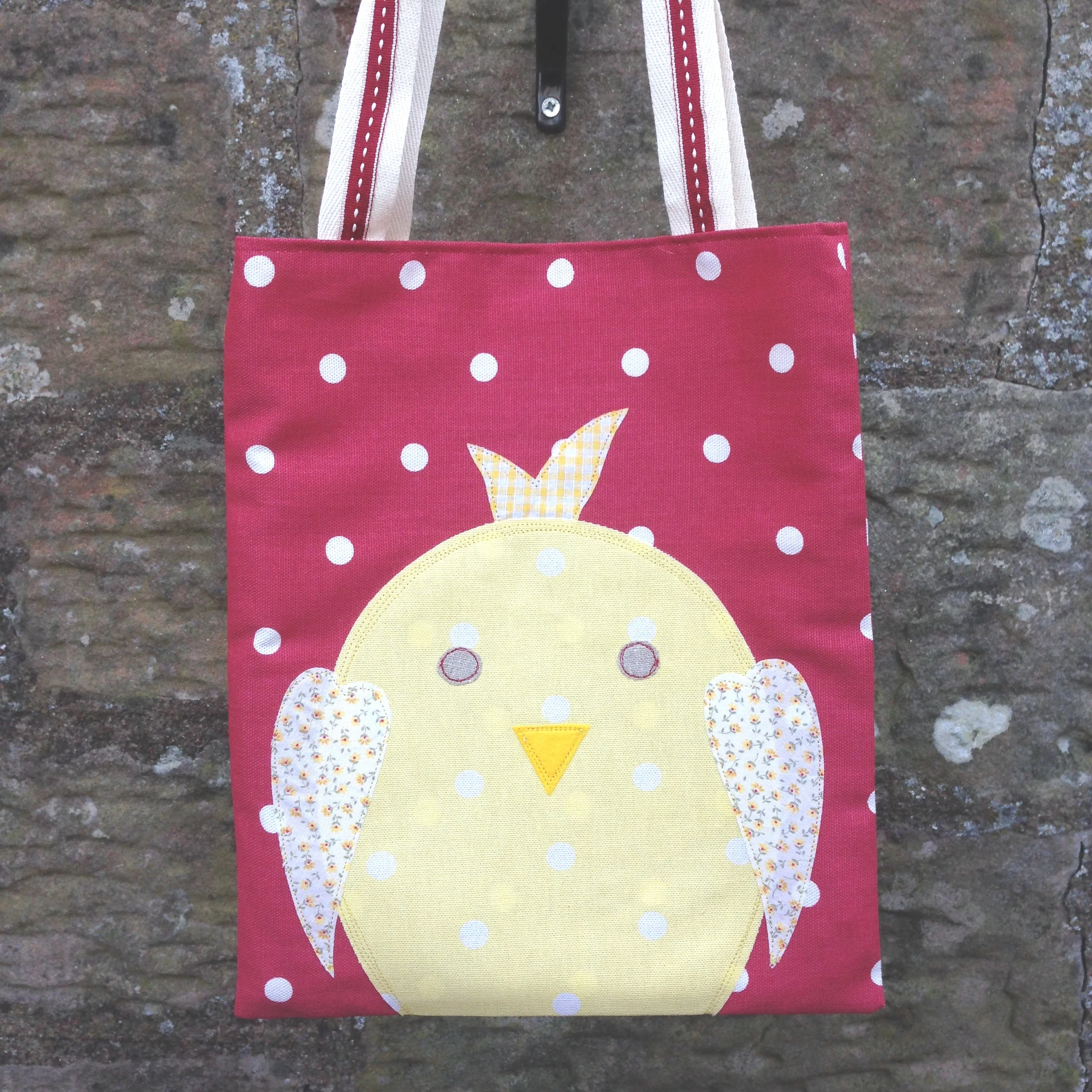 Original red dotty chick bag 1.JPG