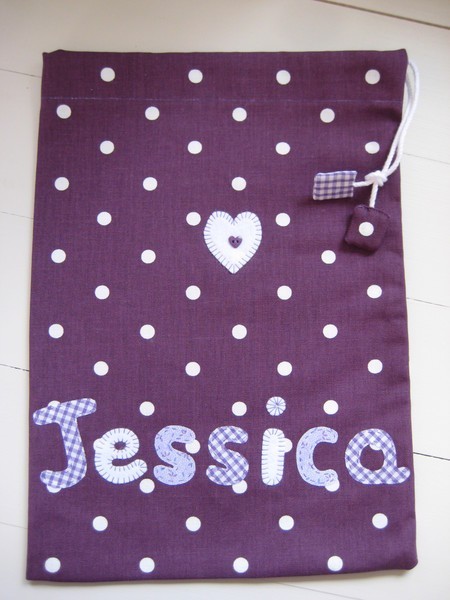 Girls personalised gym bag example of front.jpeg