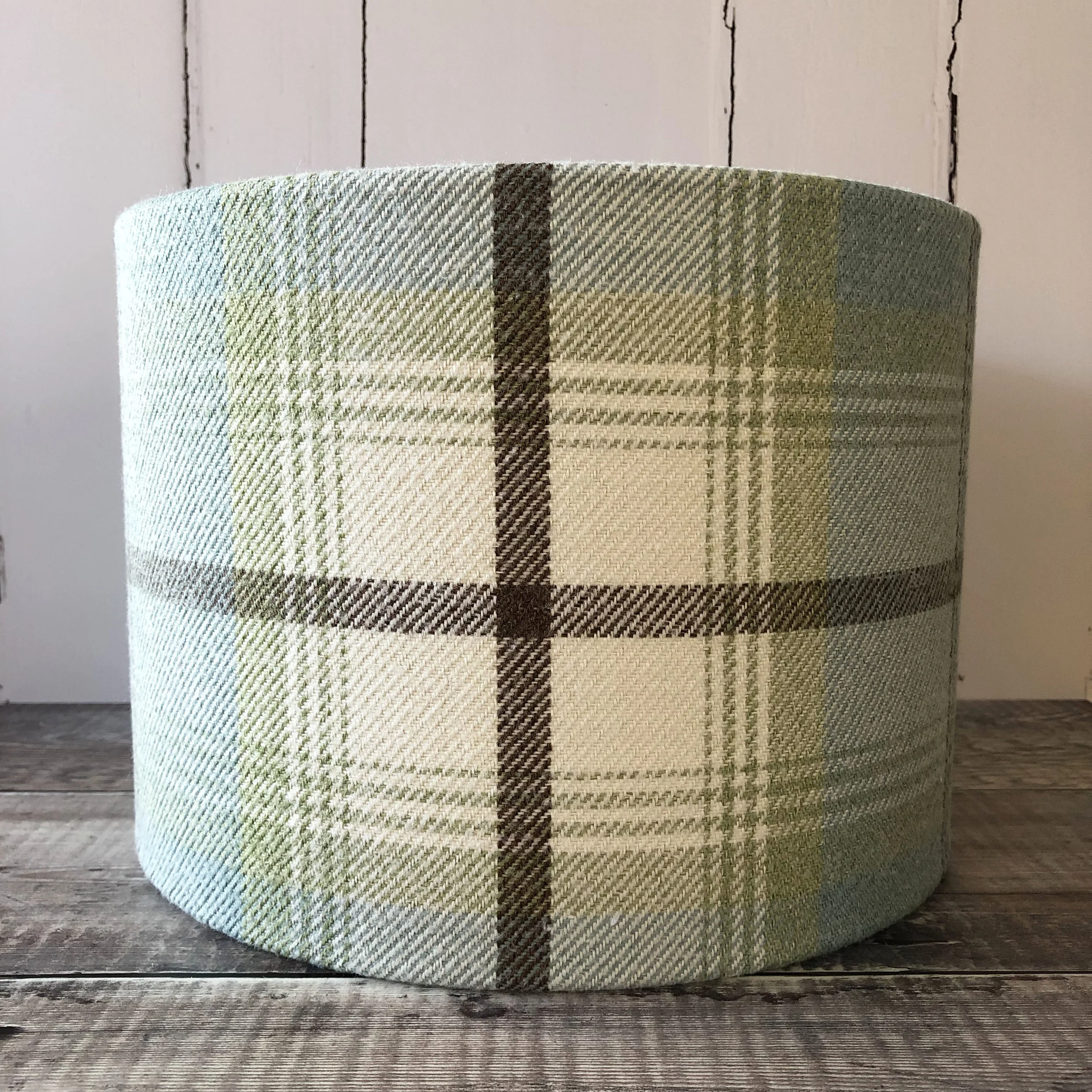 Balmoral Tweed Duck Egg lampshade 1.jpg