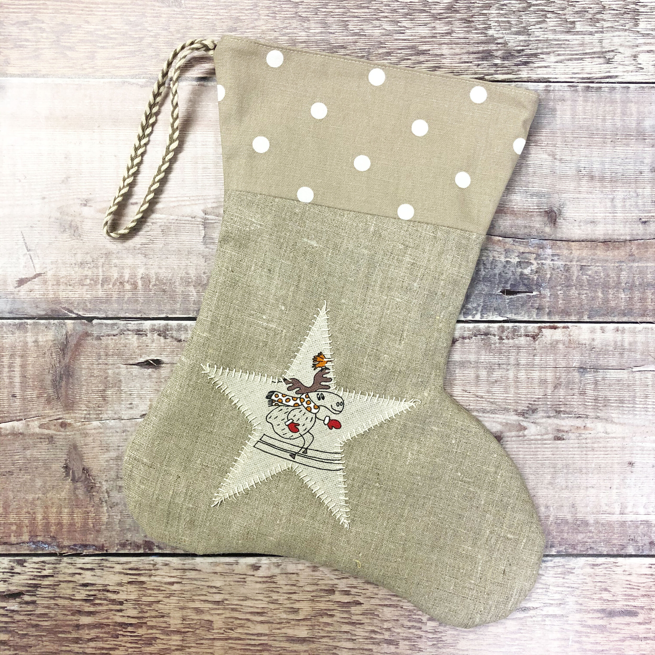 Christmas Stocking with Appliqué Star