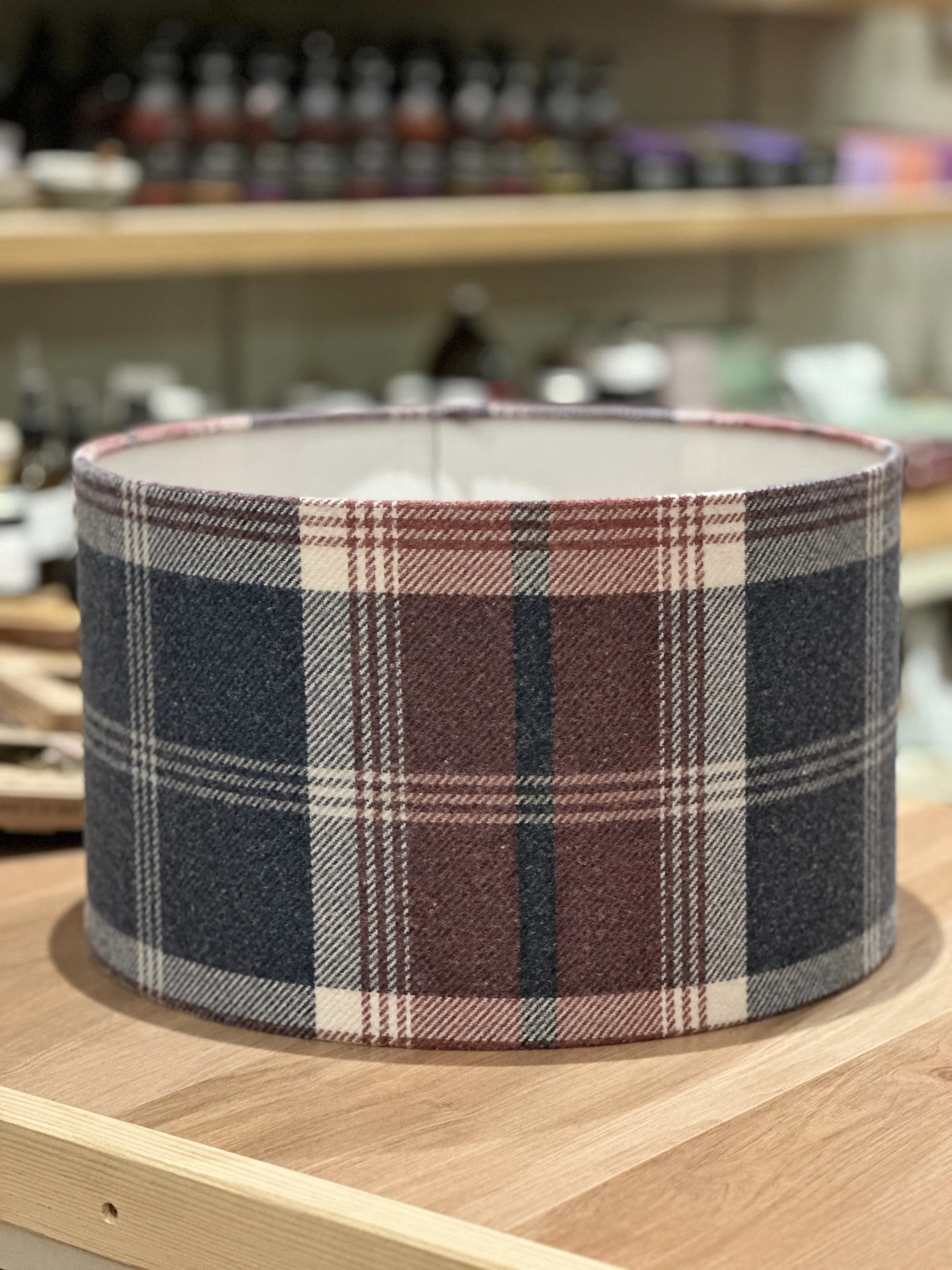 Balmoral Tweed Harbour Blue Lampshade/Ceiling Pendant - various sizes