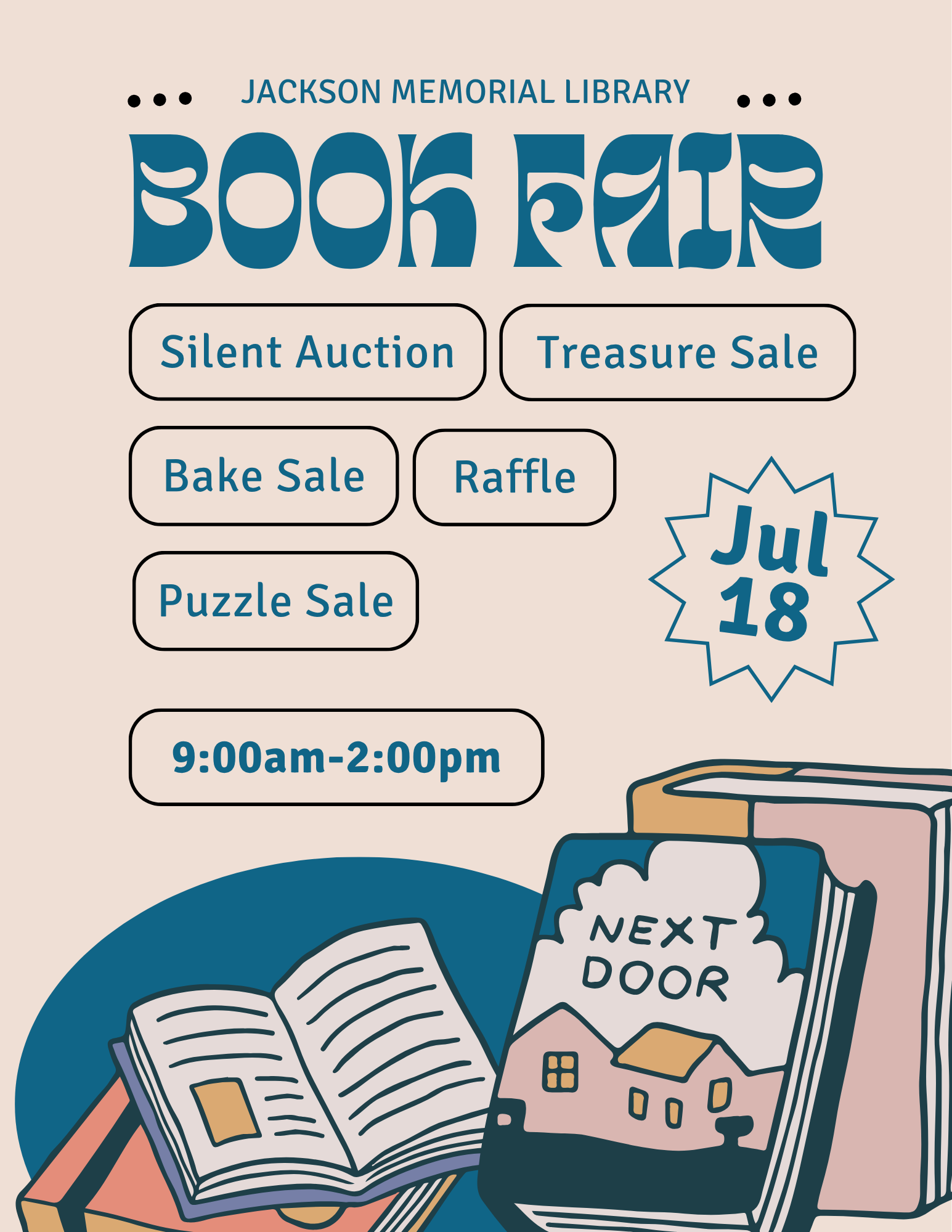Blue Illustrative Book Fair Flyer.png