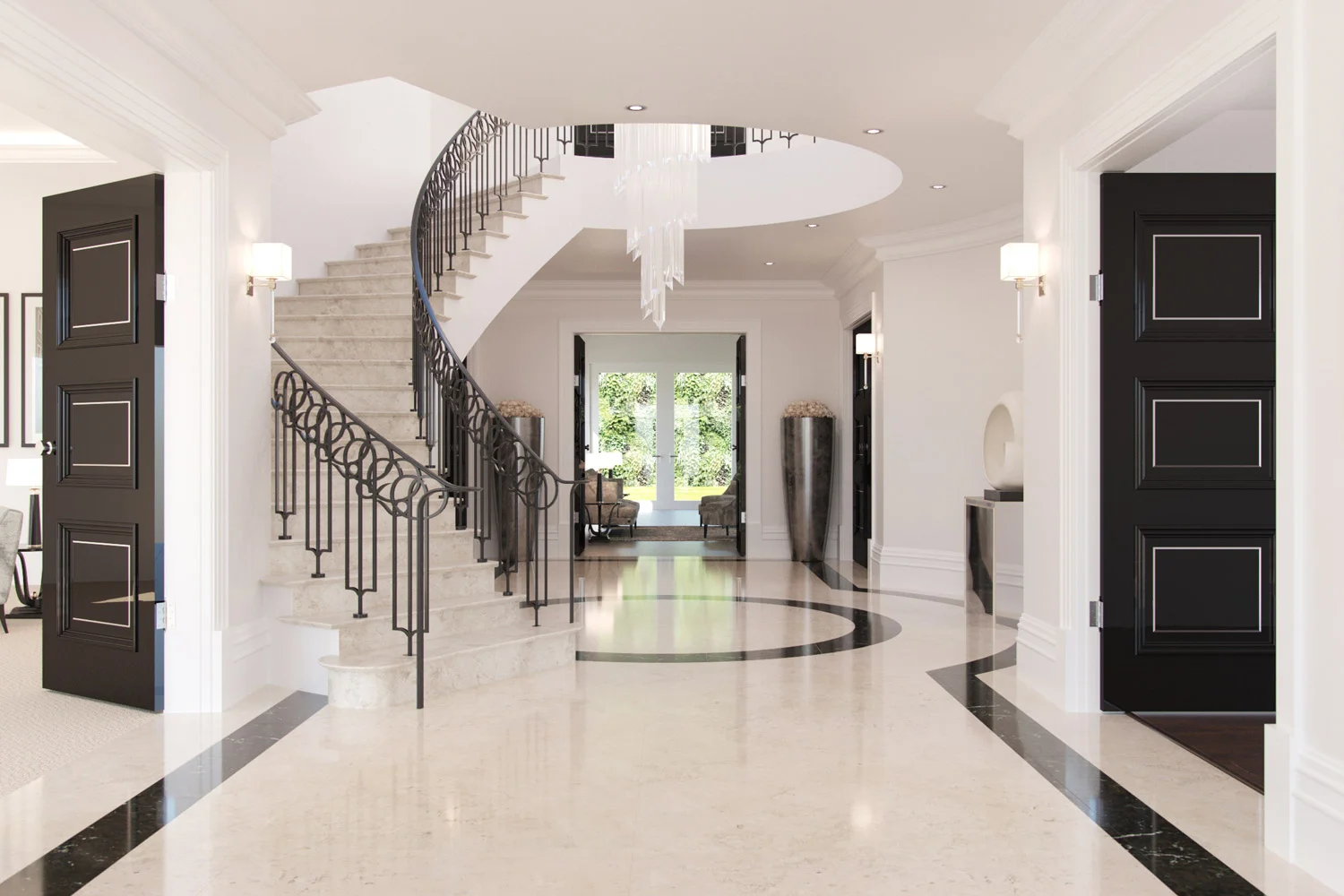Artists impression of a luxury reception hallway