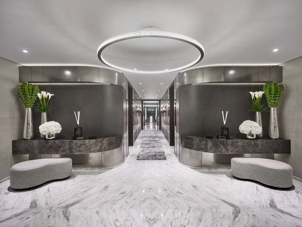 Photo of the actual completed foyer interior design