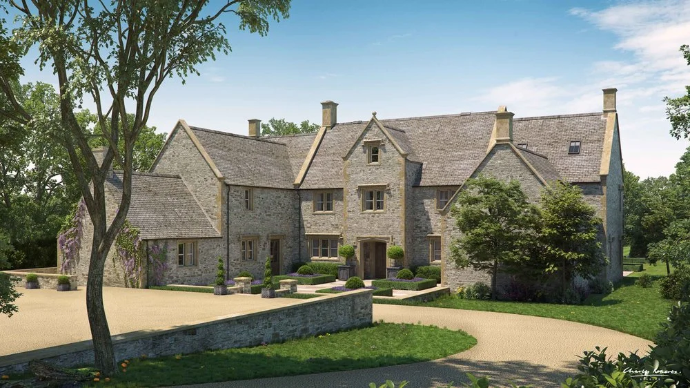 Architectural visualisation manor house in the Cotswolds