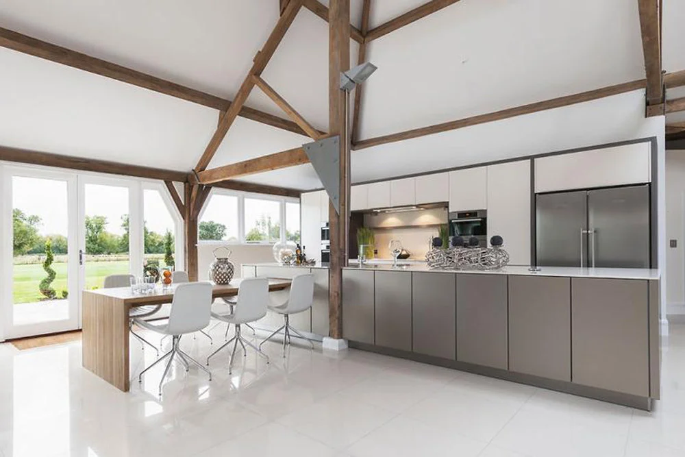 Photograph of the completed kitchen