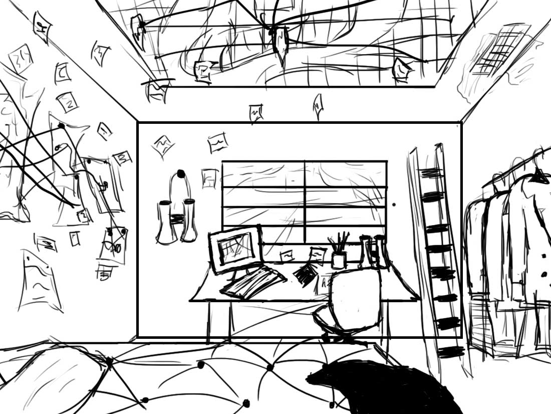 One-Point Interior Sketch