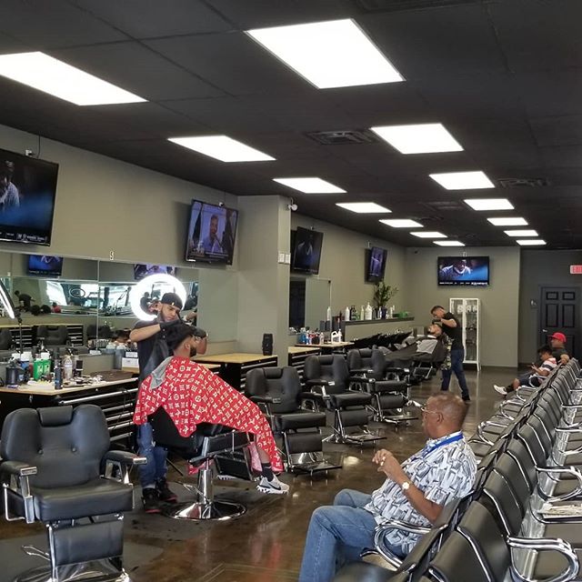 We have several talented barbers that do full service and airbrush edge-ups. Book them ASAP.