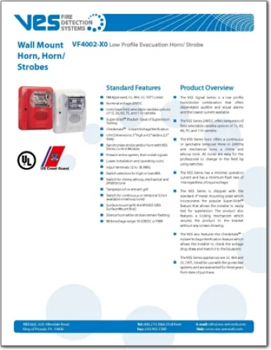 VF4002-X0 , Marine Low Profile Evacuation Horn / Strobe