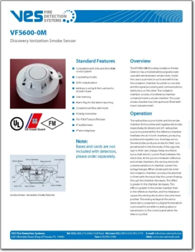 VF5600-0M , Marine Discovery Ionization Smoke Sensor
