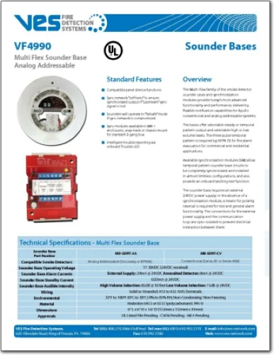 VF4990, Multi-Flex Sounder Base