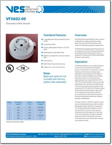 VF5602, Discovery Heat Smoke Sensor
