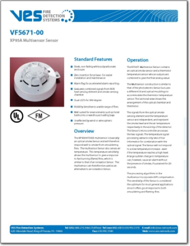 VF5671 , XP95A Multisensor Smoke Sensor