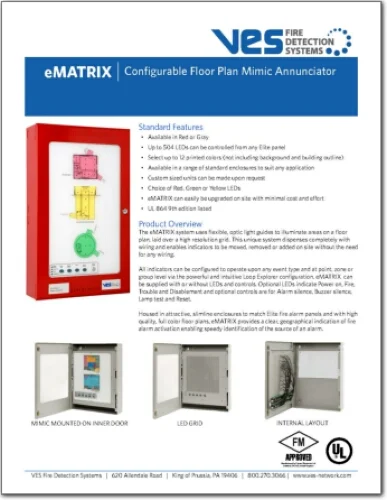 eMATRIX , Configurable Floor Plan Mimic Annunciator