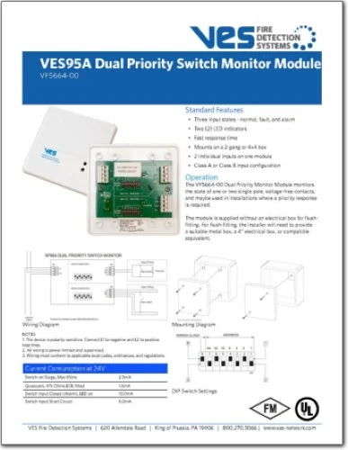    VF5664-00 , VES95A Dual Priority Switch Monitor Module  
