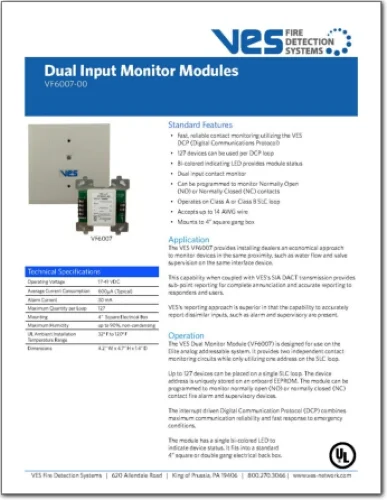 VF6007 , Dual Input Monitor Module