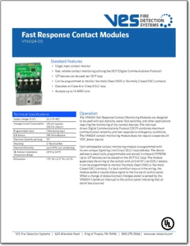 VF6024 , Fast Response Contact Modules