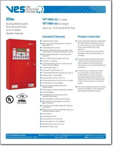    Elite-A , 2-4 Loop Analog Addressable Fire Alarm Control Panel  