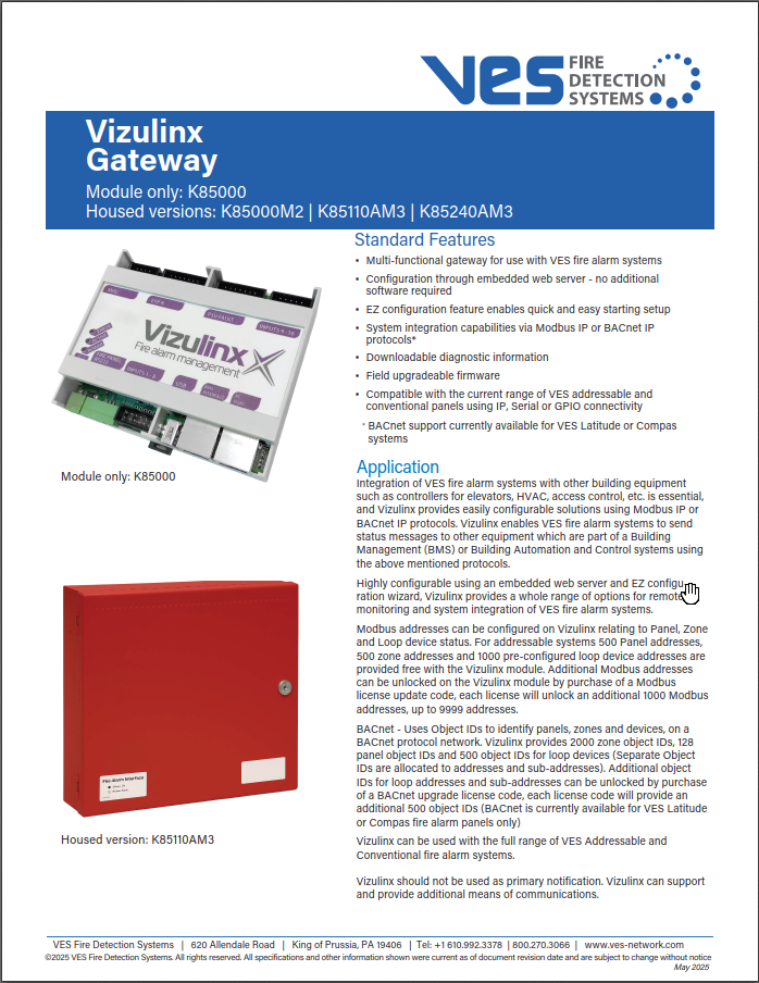 K85000, K85000M2, K85110AM3, and K85240AM3   Vizulinx Gateway